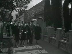 WS People walking on street AUDIO / Batumi, Georgia Stock Footage