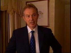 WRAP Bush and Blair react to Qana bombing News Clip
