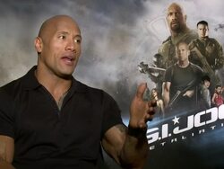 INTERVIEW - Dwayne Johnson about his favorite action figures when he was a kid on the 'G.I Joe Retaliation' movie Stock Footage