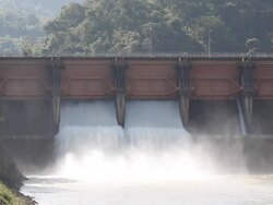 Hydroelectric power station Stock Footage
