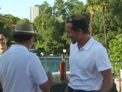 Andy Garcia, Benjamin Bratt at the Third Annual George Lopez Celebrity Golf Classic & 2010 Audi quattro Cup at Toluca Lake CA. (Footage by WireImage Video/GettyImages) Stock Footage