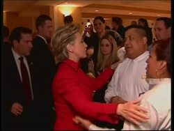 Hillary Clinton campaigns for the Nevada caucus News Clip