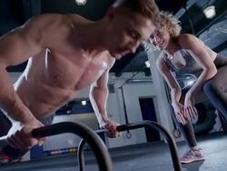 Woman personal trainer Stock Footage