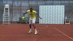 CLEAN : Tsonga trains before French Open News Clip