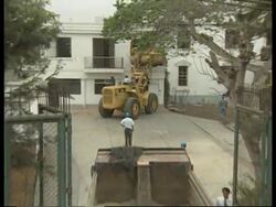 PERU: LIMA: DEMOLITION OF JAPANESE AMBASSADOR'S MANSION BEGINS (2) News Clip