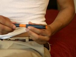 Insulin Injection Close Up - A Stock Footage