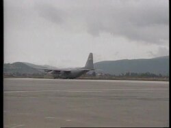 Bosnia - First UN Aid Flight For 15 Days Landed News Clip