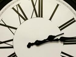 Timelapse of a clock gradually going faster Stock Footage
