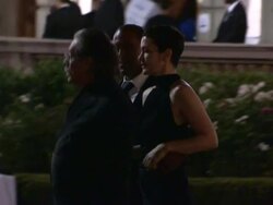 Edward James Olmos departs the 2012 NCLR ALMA Awards in Pasadena, 09/16/12 Stock Footage