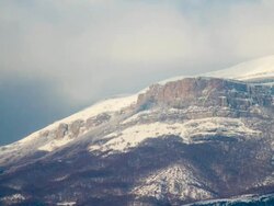 winter southern Demerdzhi, time laps Stock Footage