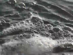  CU Foam on  Little brook  /  Kastel-Staadt, Rhineland-Palatinate, Germany  Stock Footage