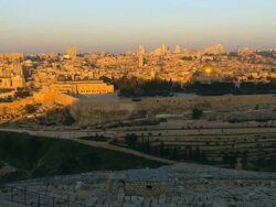 WS T/L View of morning rises over Temple Mount / Jerusalem, Judea, Israel Stock Footage