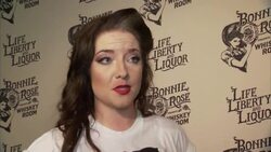 INTERVIEW - Ashley McBryde talks about why Bonnie Rose is perfect for women at Bonnie Rose, A new Tennessee White Whiskey Launches in Nashville Stock Footage