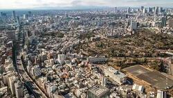 Time-lapse: aerial View of Shinjuku Tokyo Cityscape Stock Footage