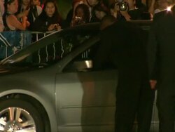 Michael Jackson Private Viewing For Invited Guests At Forest Lawn Cemetery Stock Footage