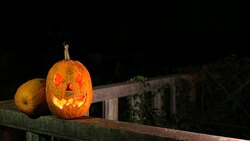 Halloween pumpkin, jack o lantern Stock Footage