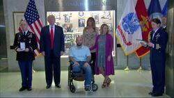 Trump Awards Purple Heart at Military Hospital News Clip
