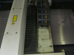 MS HA Shot of Aluminum being cut by laser / Ho Chi Minh, Southeastern, India Stock Footage