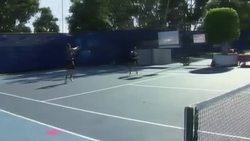 Tennis turns into high-impact group workout  News Clip