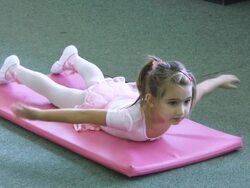 Little ballerina stretching (HD) Stock Footage