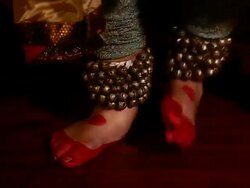 Woman performing Kathak dance on the stage  Stock Footage