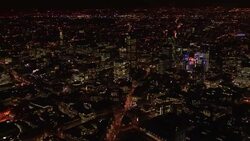 London City Overview at Night Stock Footage