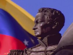 Simon Bolivar Bust Stock Footage