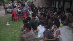 CLEAN : Myanmar disembarks boatload of 700 migrants in Rakhine state News Clip