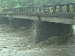 Raging River Flash Flood After Hurricane Stock Footage