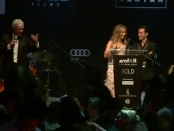 Jennifer Lopez and Marc Anthony at the amfAR Cinema Against AIDS Gala at Antibes . (Footage by WireImage Video/GettyImages) Stock Footage