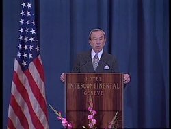 SWITZERLAND: GENEVA: WARREN CHRISTOPHER SPEECH News Clip