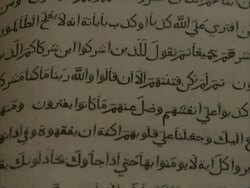 Tilt down a page of arabic writing, Venice, Italy (sound available) Stock Footage