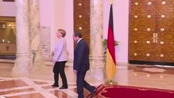 CLEAN : Merkel meets Egyptian President Abdel Fattah al-Sisi News Clip