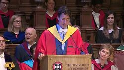 Speech soundbite - Canadian PM Justin Trudeau awarded honorary degree from Edinburgh University News Clip