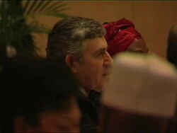 Queen Elizabeth II at the CHOGM in Trinidad & Tobago Stock Footage