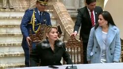 CLEAN : Bolivias interim president Jeanine Anez holds press conference News Clip