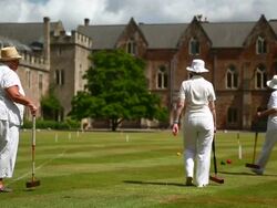 General Views Of Croquet Stock Footage