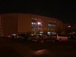 MS View of cars park in parking lot of convention center / Chicago, Illinois, USA Stock Footage