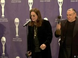 21st Annual Rock and Roll Hall of Fame Induction Ceremony press room Stock Footage