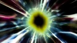 Light streams into a black hole in deep space (Loop). Stock Footage