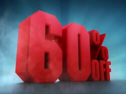 Percentage animation. 50%, 60%, 70%, 80%, 90% Off Stock Footage