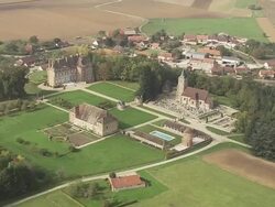 WS AERIAL View over Rhone alps north of Grenoble / Rhones Alpes, Monaco Stock Footage