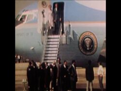 SYND 16/06/74 US PRESIDENT NIXON ARRIVING TO TEL AVIV News Clip