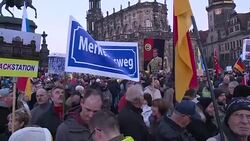 CLEAN : Pegida demonstrators demand Merkels resignation News Clip