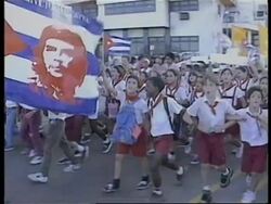 CUBA: BOY AT CENTRE OF TUG OF WAR: PROTESTS News Clip