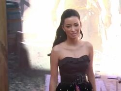 Christian Serratos at "The Lone Ranger" Los Angele Stock Footage