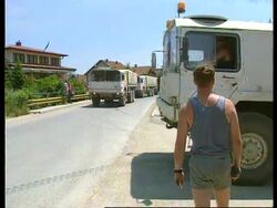 Bosnia - UN Aid Convoy Blocked In Kiseljak News Clip