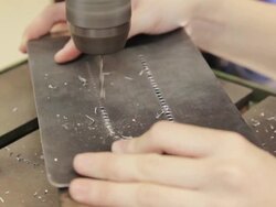 Drilling metal Stock Footage