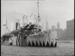 Soldiers on a military ship set off for the war. News Clip