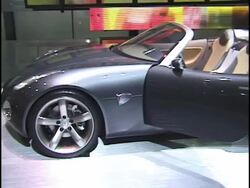 2002 Pontiac Solstice roadster & coupe concept car montage Stock Footage